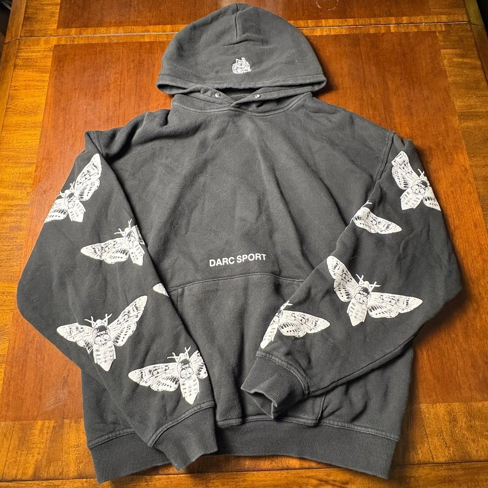 Darc Sport Death Moth Limited Edition Hoodie Black Size L 1703/2100